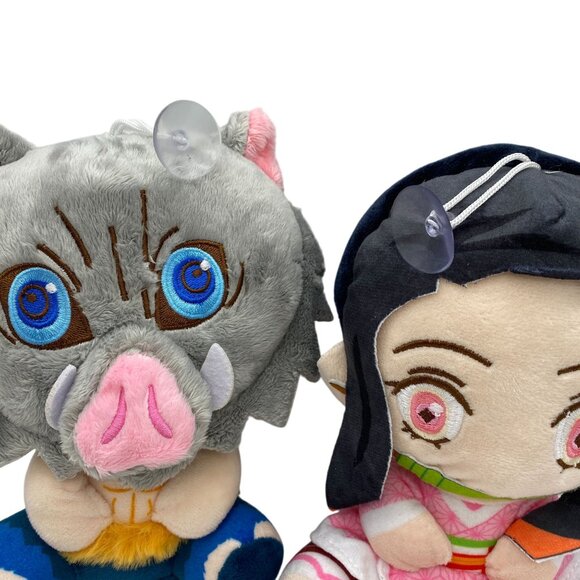 Demon Slayer Nezuko Kamado & Inosuke Hashibira plush window hanger stuffie stuf - Picture 4 of 7